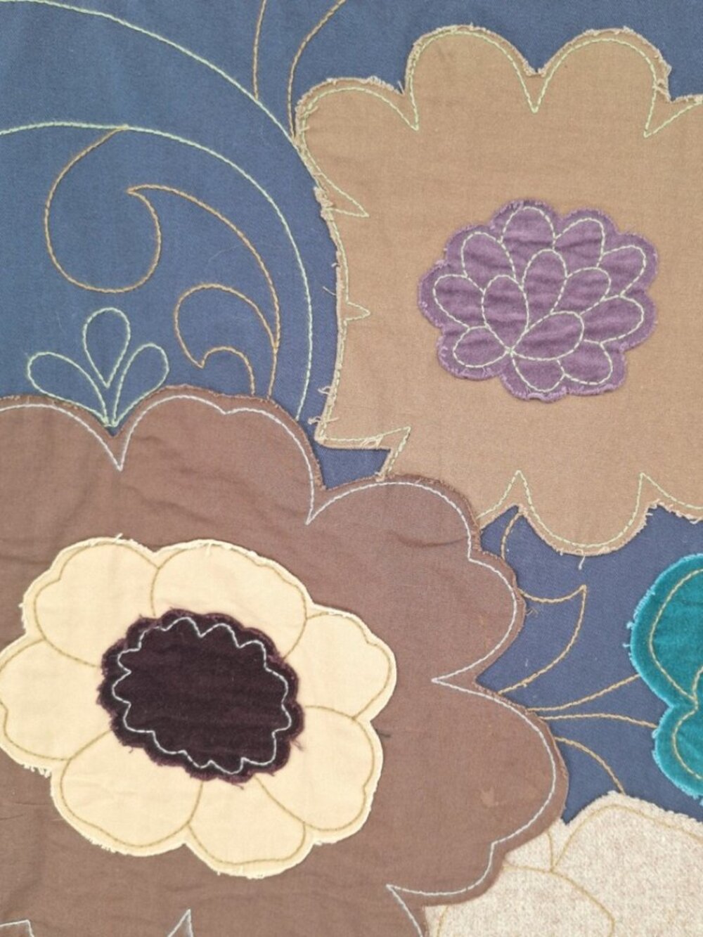 Boden Vintage Floral A-Line Midi Skirt Appliqued Floral Pattern Size 12R - Picture 6 of 16